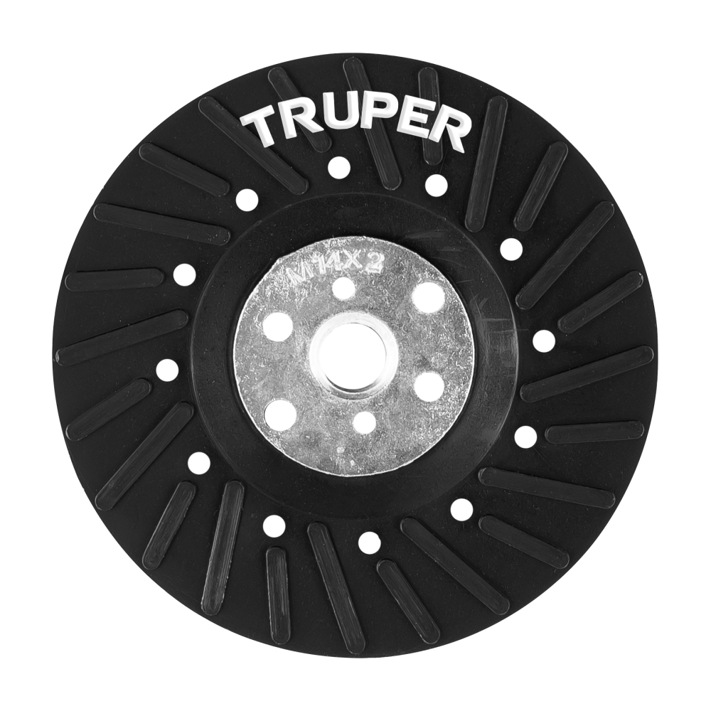 Respaldo para discos de lija 4-1/2', eje M14, TRUPER RES-DILI-4-1/2M