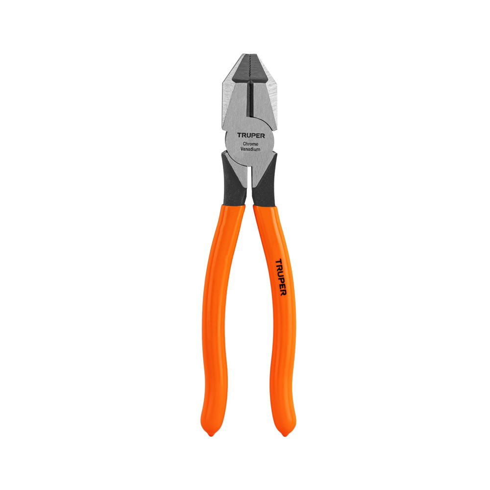 Pinza para electricista 8' uso rudo, mango PVC, TRUPER T201-8