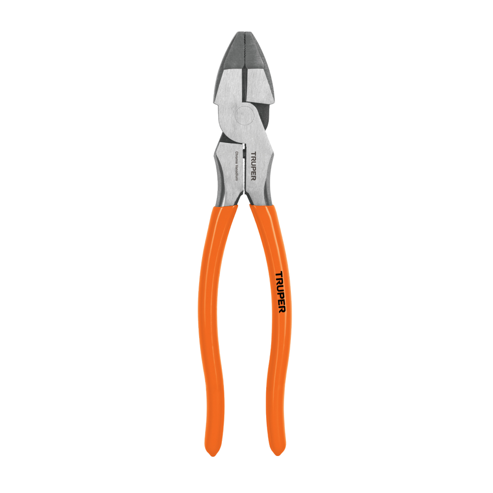 Pinza para electricista 9' alta palanca mango PVC, TRUPER T210-9