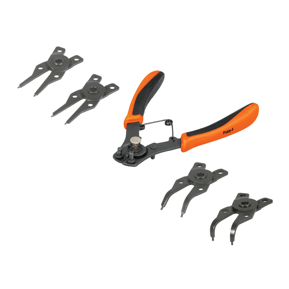 Pinza para anillos de retención 6' 4 cabezas intercambiables PIAN-4