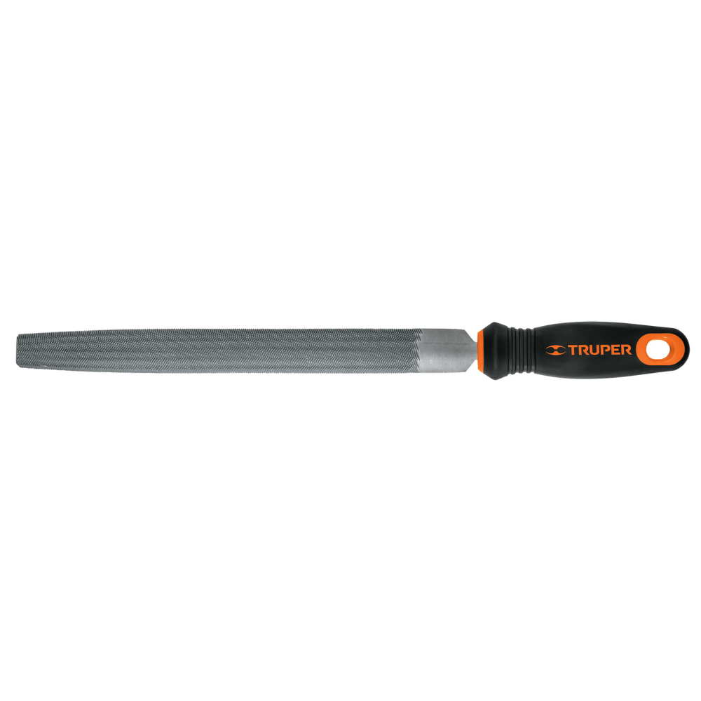 Lima media caña bastarda 10' con mango Comfort Grip, TRUPER LMCB-10T