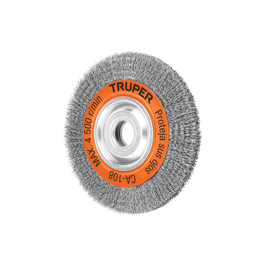 Carda alambre ondulado 8' x 7/8' para esmeril, TRUPER CA-108