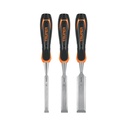 Juego de 3 formones mango Comfort Grip, TRUPER JFT-3