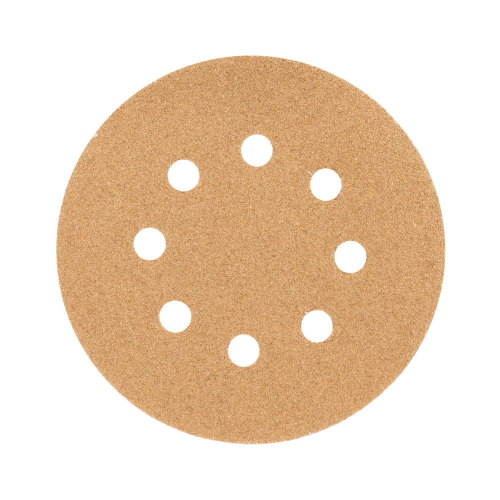 Paquete con 5 discos de lija 5' grano 60, 8 perforaciones DIRO-56