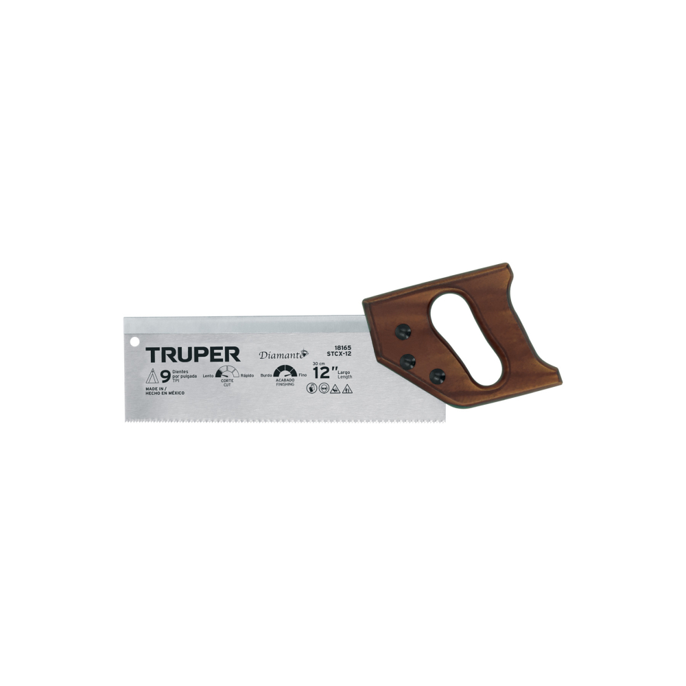 Serrucho de costilla 12' Diamante, 12 DPP, TRUPER STCX-12