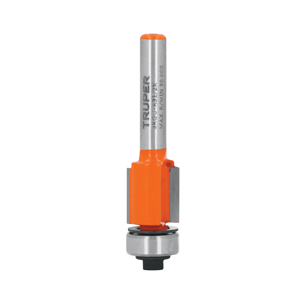Broca para router, corte recto, 1/2' con balero, TRUPER BROU-RB1/2X