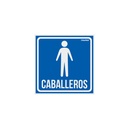 Letrero de señalización 'CABALLEROS', 19 x 19 cm, TRUPER LIN-09