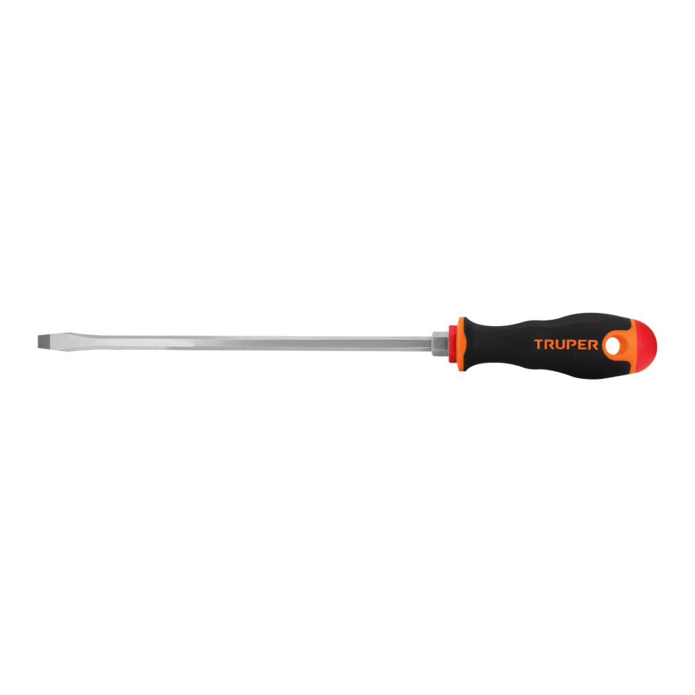 Desarmador plano 5/16' x 10' mango Comfort Grip, TRUPER DR-5/16X10B