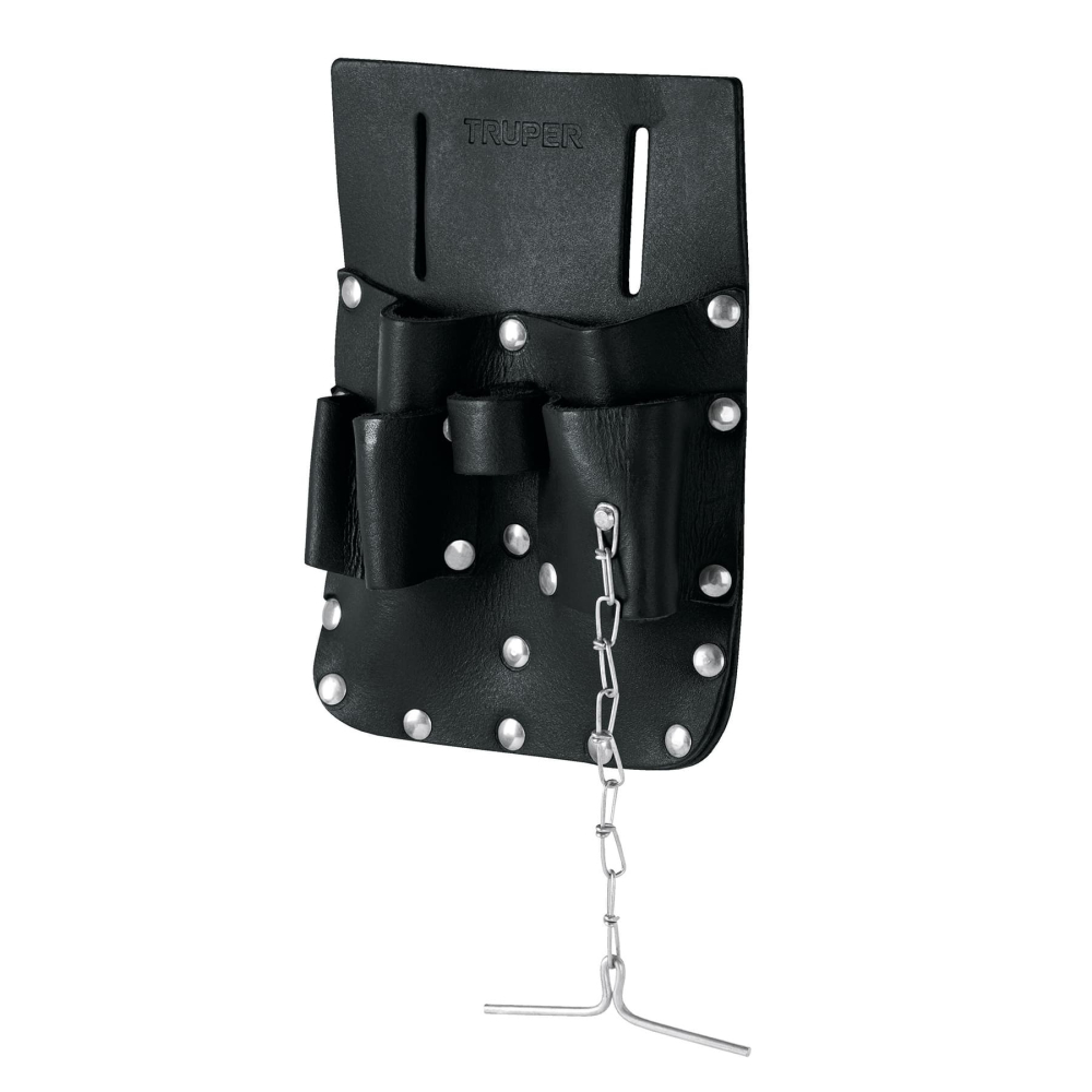 Porta herramientas de cuero con 7 compartimentos, TRUPER POHE-7CU
