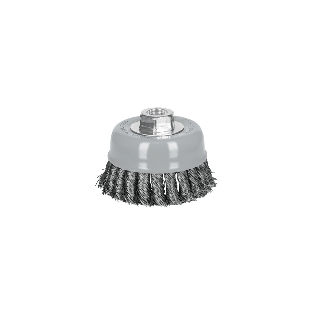 Carda copa 4' alambre trenzado grueso, Multi-rosca, TRUPER CT-610MRX