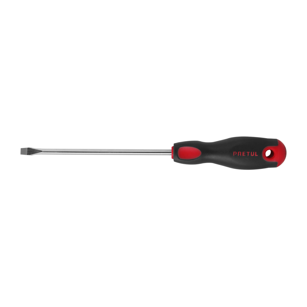 Desarmador plano 1/4' x 6'mango Comfort Grip, PRETUL DR-1/4X6BP