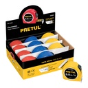 Flexómetro 6 m cinta 25 mm, en display box, PRETUL PRO-55MEC