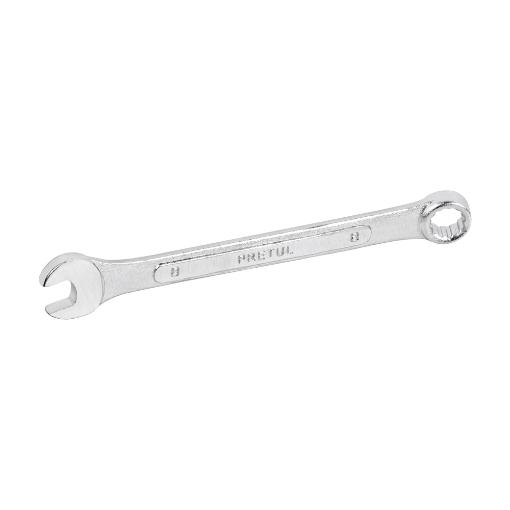 Llave combinada 8 mm x 120 mm de largo, PRETUL LL-2008MP