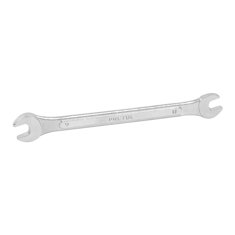 Llave española 8 x 9 mm x 140 mm de largo, PRETUL LL-30809MP