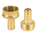 Juego conectores 1/2' macho/hembra de latón laminado, PRETUL CFM-1/2P