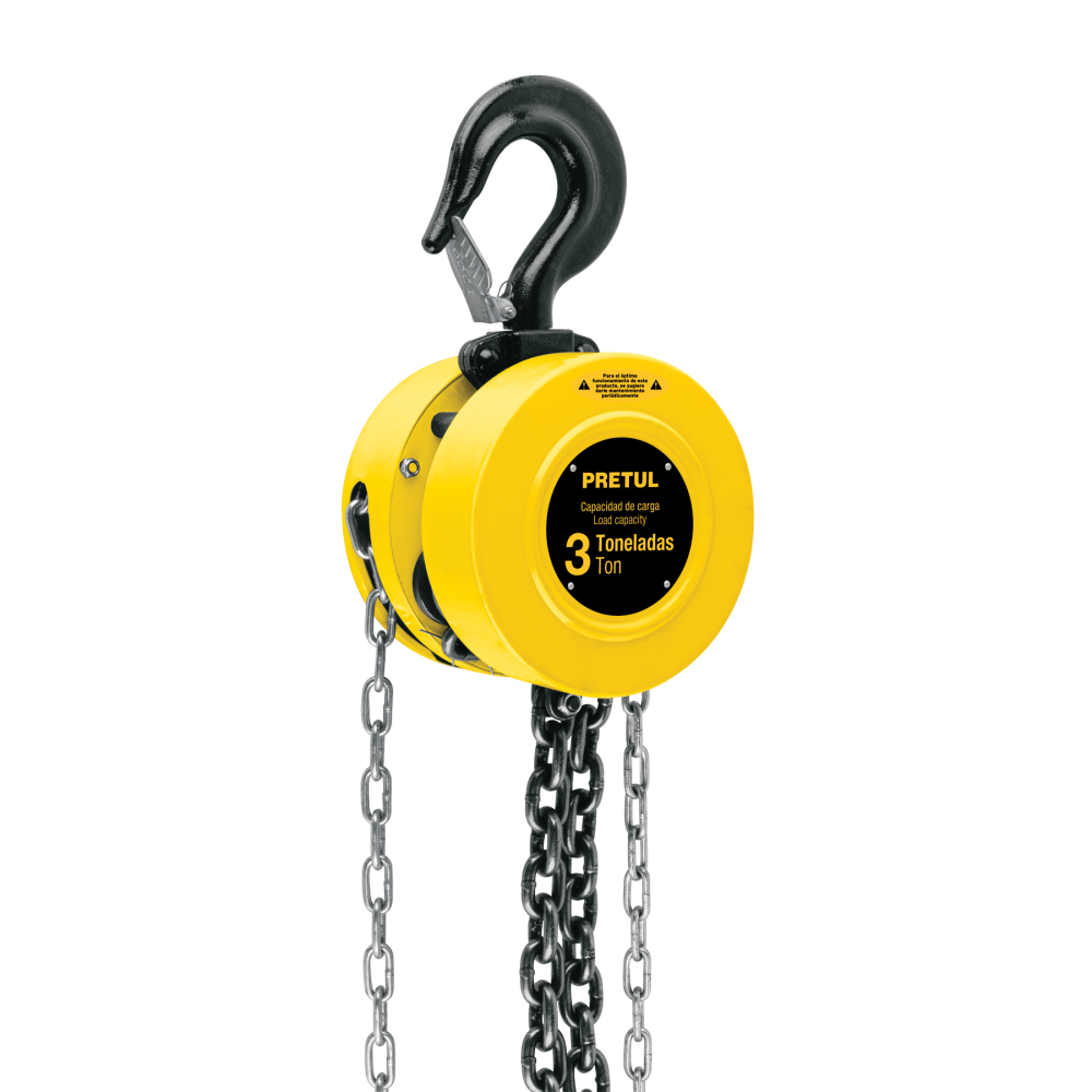 Polipasto de cadena de 3 ton, PRETUL POL-3P