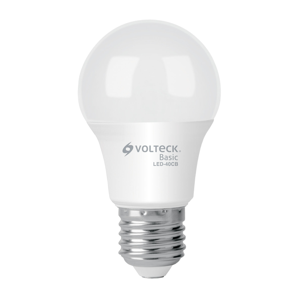Foco LED 6W (40W) A19, 3000K blanca cálida, 570 lm, BASIC LED-40CB