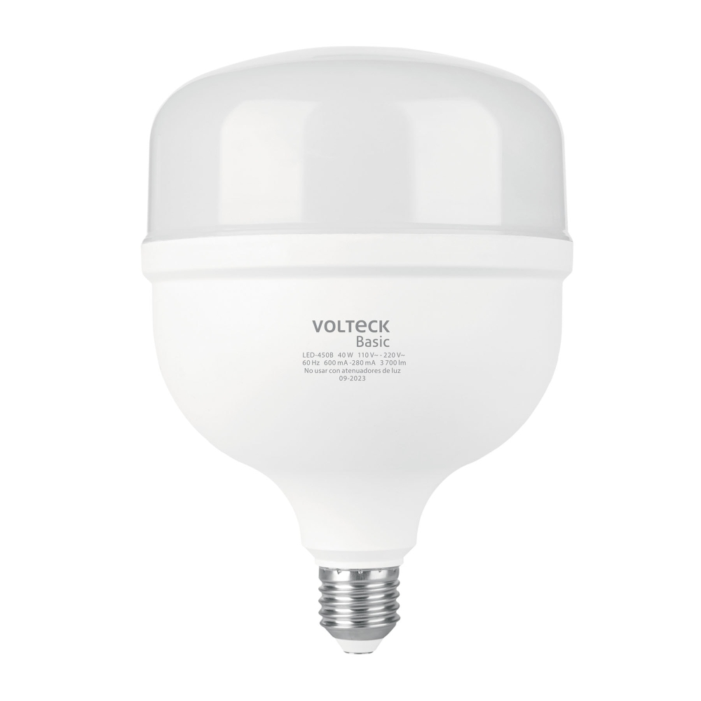 Foco LED alta potencia 40W (450W) 6500 K, VOLTECK BASIC LED-450B