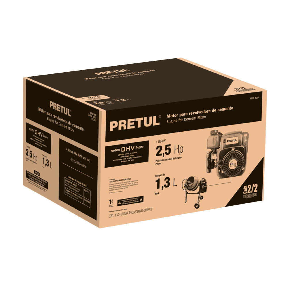 Caja de empaque de repuesto para motor RECE-160P, PRETUL CJ-RECE-160P-1