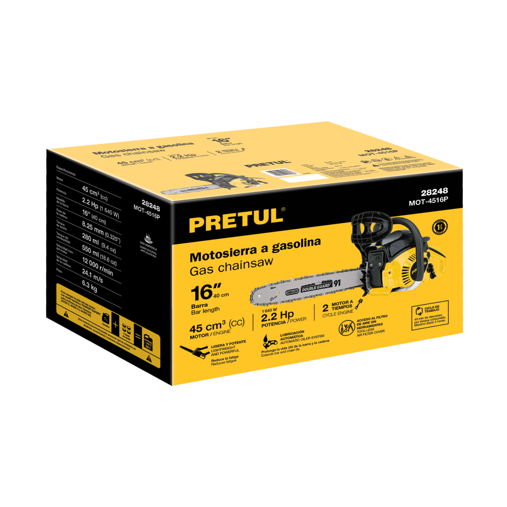 Caja de empaque de repuesto para MOT-4516P, PRETUL CJ-MOT-4516P