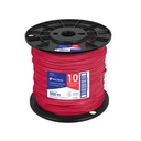 Metro de cable THHW-LS 10 AWG rojo en carrete de 500 m CAB-10R-500