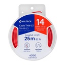 Carrete con 25 m de cable THHW-LS 14 AWG rojo, VOLTECK CAB-14R-25
