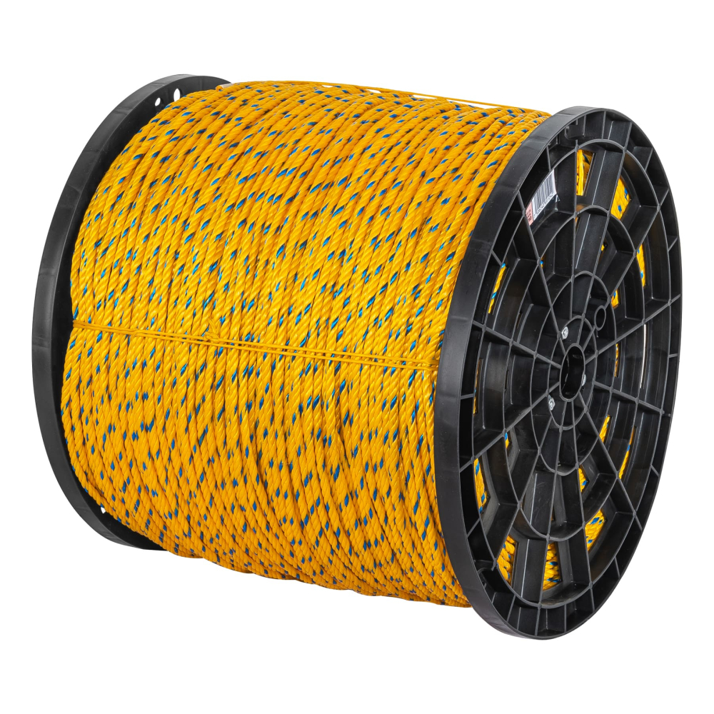 Metro de cuerda amarilla de polipropileno 6mm, carrete 920m CUE-06M