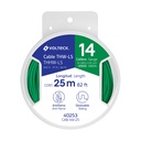 Carrete con 25 m de cable THHW-LS 14 AWG verde, VOLTECK CAB-14V-25
