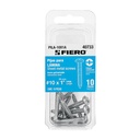 Blíster con 10 pijas para lámina, #10 x 1', FIERO PILA-10X1A