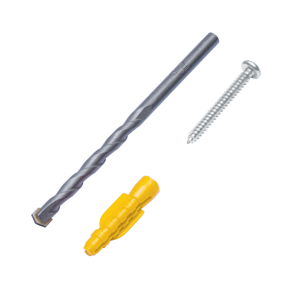 Kit de 20 taquetes 7/32' con pijas #8 y 1 broca 1/4', FIERO TQ-7/32J