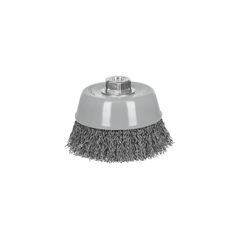 Carda copa 5' alambre ondulado grueso, Multi-rosca, TRUPER CO-512MRX