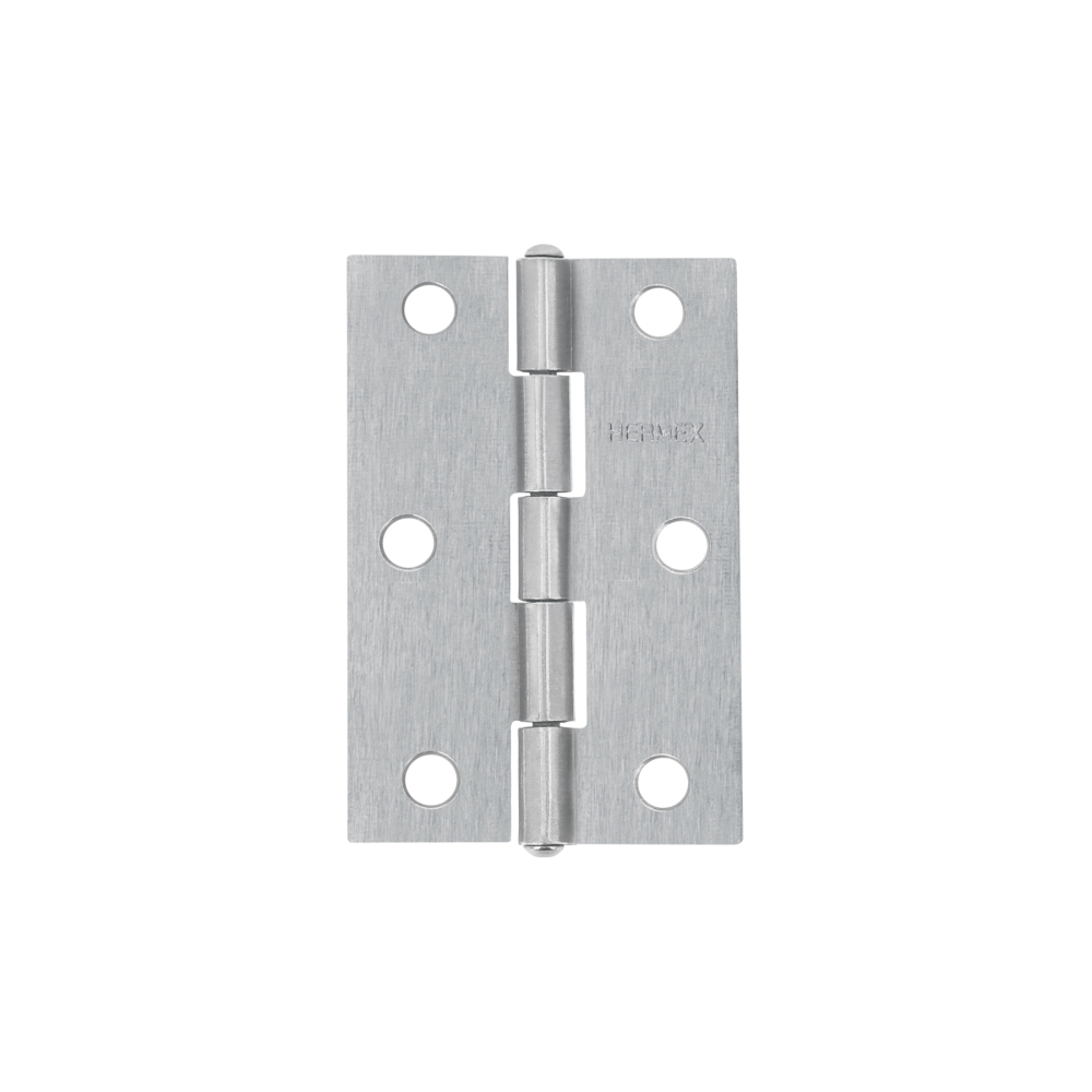Bisagra rectangular 2-1/2 x 1-5/8', acero natural, HERMEX BR-250