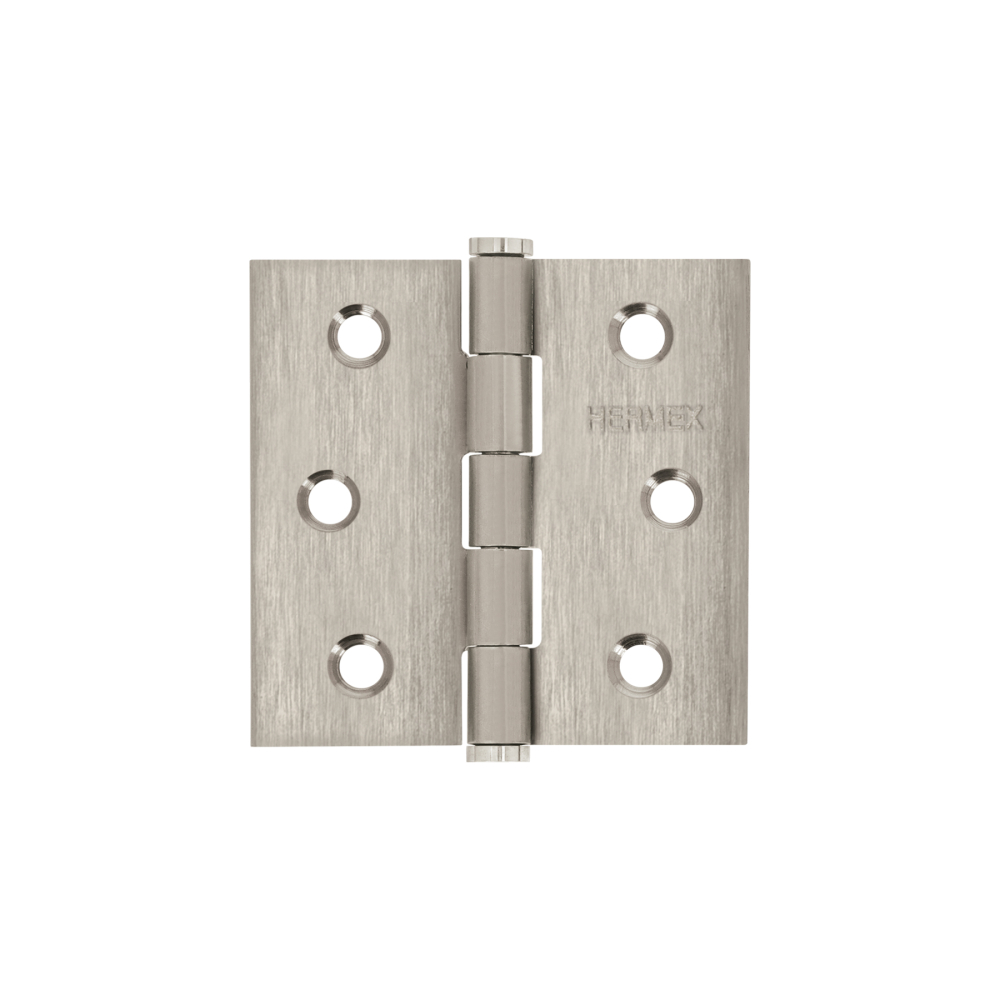 Bisagra cuadrada 2-1/2', acero inox, cabeza plana, HERMEX BC-254P