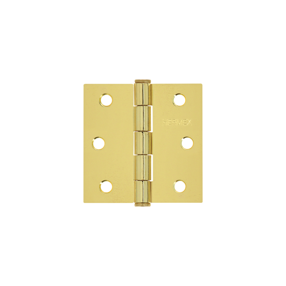 Bisagra cuadrada 2-1/2', acero latonado, cabeza plana HERMEX BC-251P