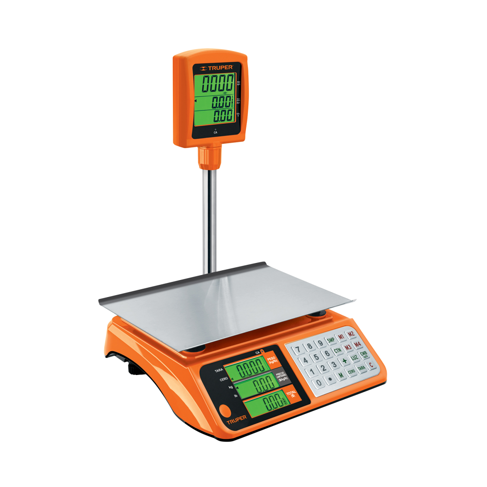 Báscula electrónica multifunciones con torreta 40 kg, TRUPER BASE-40T