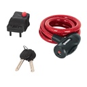 Candado de cable con llave, 12 mm X 1.0 m, HERMEX CB-12