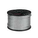 Metro de cable rígido 1/4' de acero 7x7 hilos, 75 m, FIERO CAB-1/4R