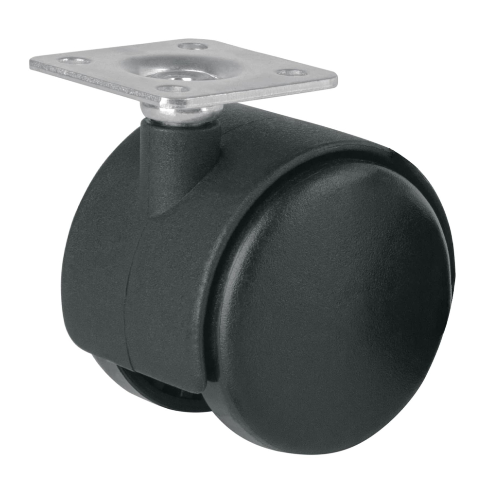Rodaja tipo yoyo de 50 mm con placa, sin freno, FIERO ROY-50