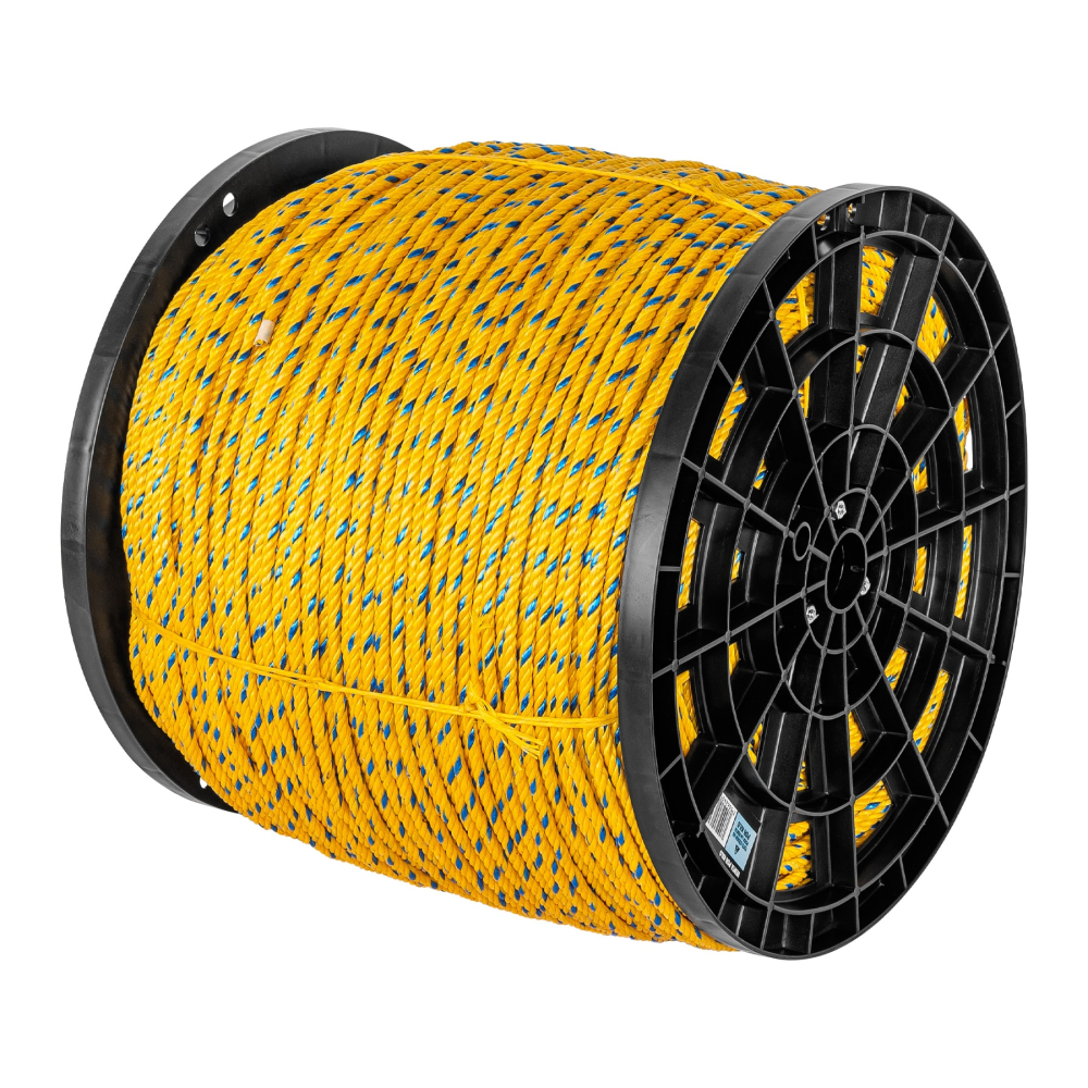 Kilo de cuerda amarilla de polipropileno 6mm, carrete 20kg CUE-06K