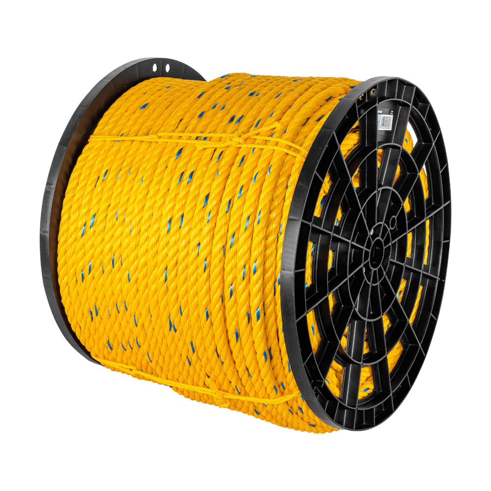 Kilo de cuerda amarilla de polipropileno 16mm, carrete 30kg CUE-16K