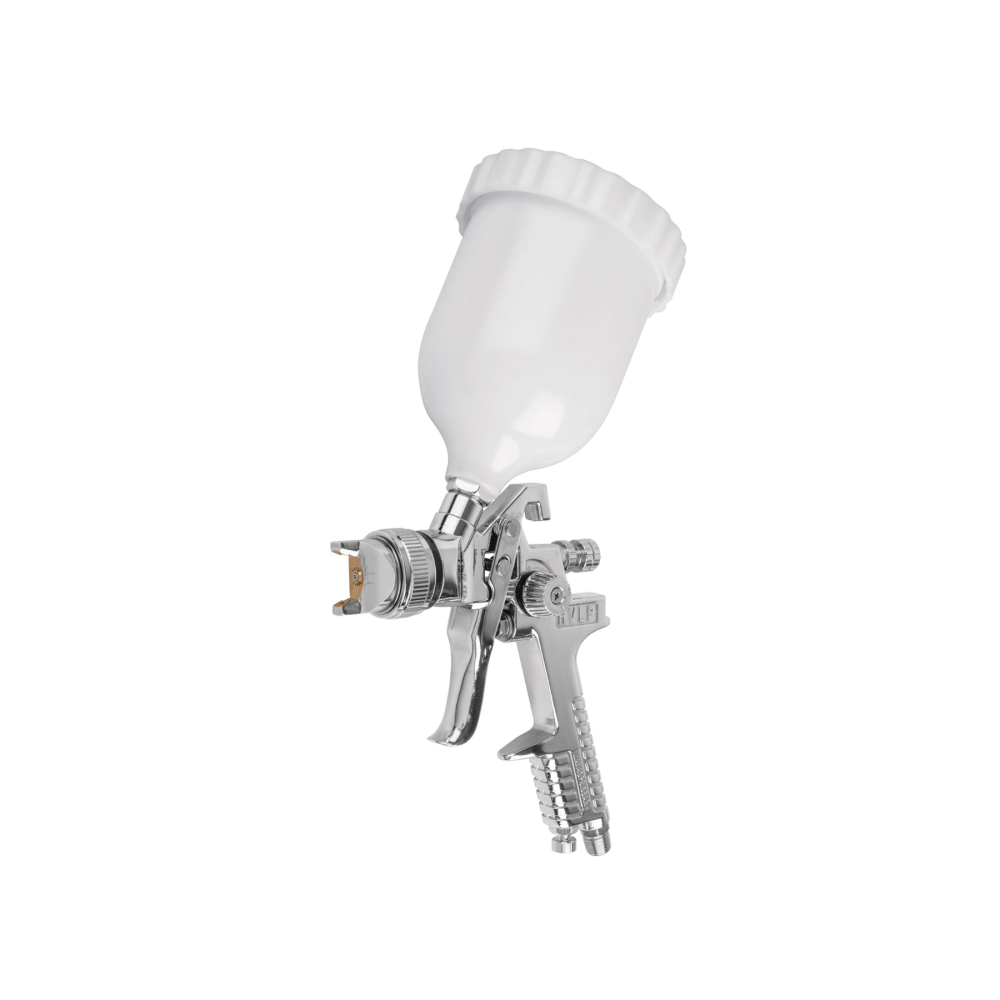 Pistola p/pintar gravedad HVLP vaso plástico, 2 mm, TRUPER PIPI-442