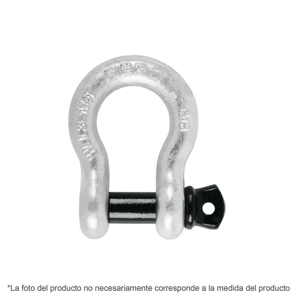 Grillete de acero forjado 1/4', FIERO GRI-1/4