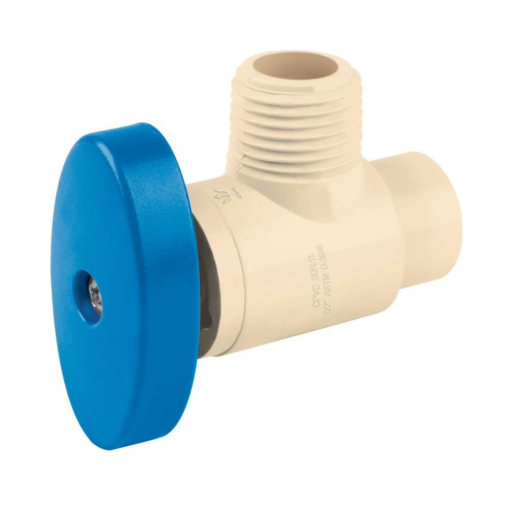 Llave angular de CPVC de 1/2' x 1/2', FOSET CPVC-ANG