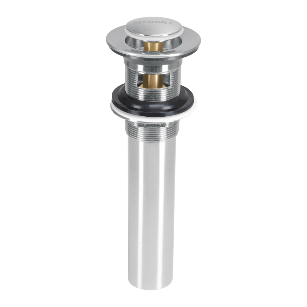 Contra para lavabo, con rebosadero, sistema push, satín CE-206N