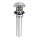 Contra para lavabo, con rebosadero, sistema push, satín CE-206N