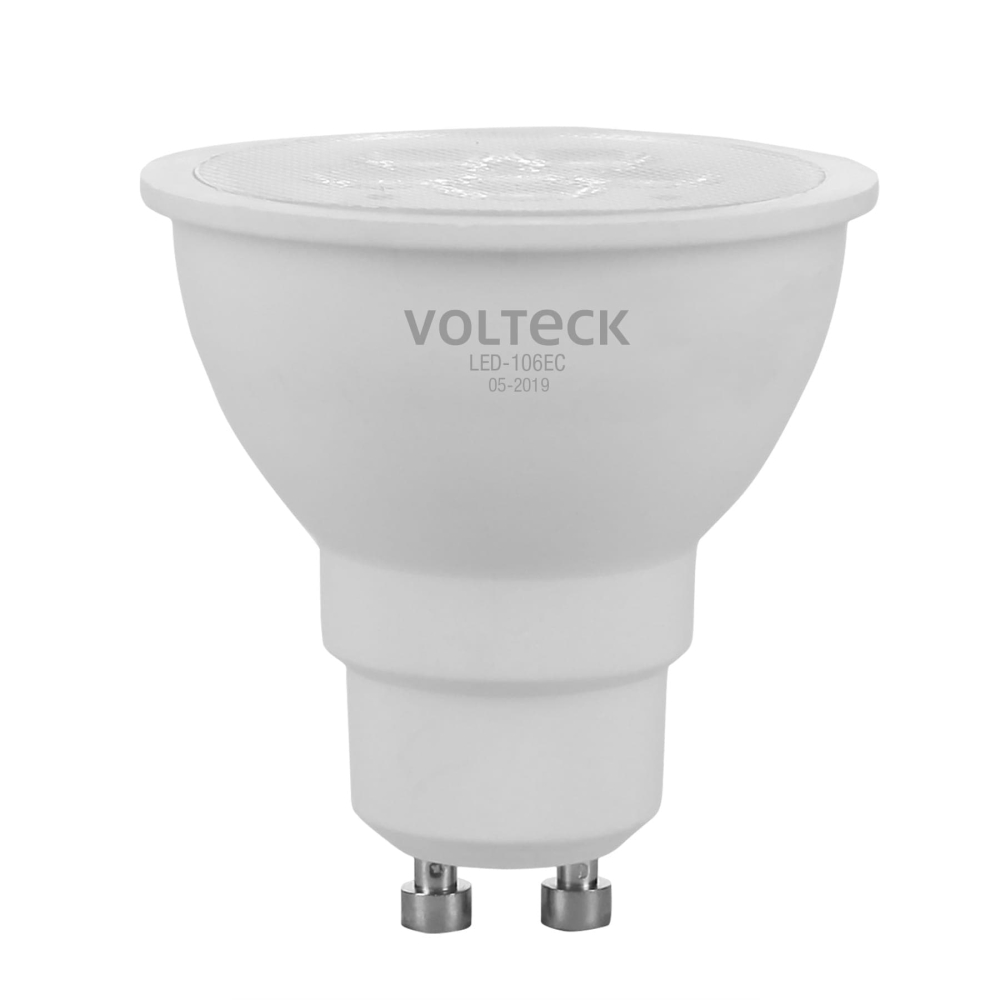 Foco LED MR16 GU10 6W (40W) 3000K luz blanca cálida, VOLTECK LED-106EC