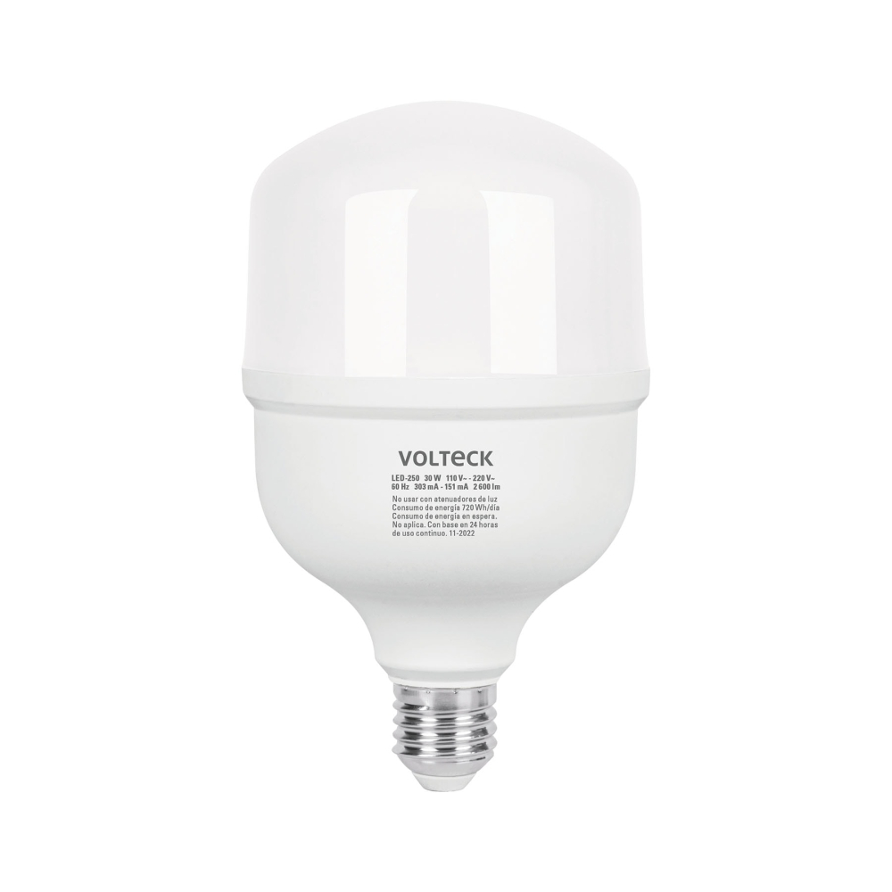 Foco LED alta potencia 30 W (250 W), 6500 K, E26, VOLTECK LED-250