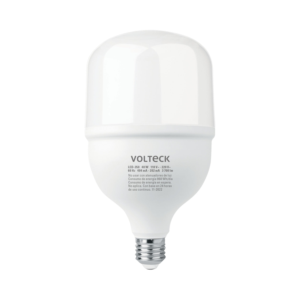 Foco LED alta potencia 40 W (350 W), 6500 K, E26, VOLTECK LED-350