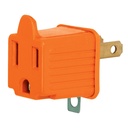 Bolsa con 2 adaptadores 3 a 2 naranjas, VOLTECK AD-32N