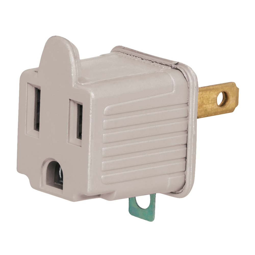 Bolsa con 2 adaptadores 3 a 2 grises, VOLTECK AD-32G